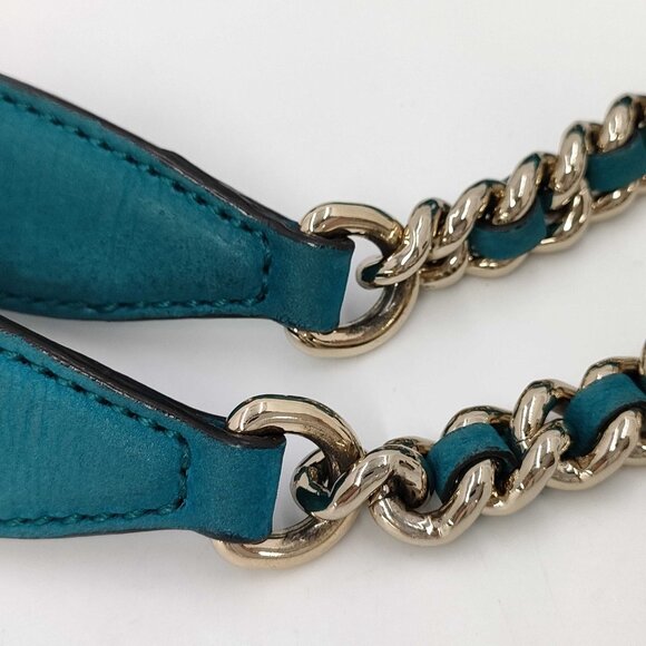 Gucci Soho Chain Tote – Teal Pebbled Leather - Picture 4 of 11